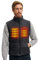 CONQUECO Men's Heated Vest Jacket: Slim Fit Electric Heating Gilet with Battery Pack in Winter Warm for Outdoor Camping Hiking Hunting (Black,L)