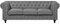 Beliani Großes 3er Sofa Chesterfield-Stil hellgrau Polsterbezug Polstersofa Chesterfield