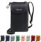 Jangostor Femmes Portefeuille Sac À Bandoulière En Cuir Porte Monnaie Portable Mini Pochette Porte Carte Épaule pour les téléphones de moins de 6,3 pouces (black)
