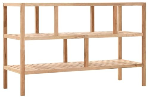 vidaXL Badregal Massivholz Walnuss 100x40x65 cm