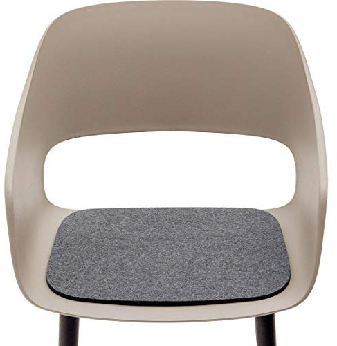 Hey Sign Babila Sitzauflage antirutsch, anthrazit Filz in 5mm Stärke LxBxH 41x36x0,5cm Rückseite anthrazit antirutsch