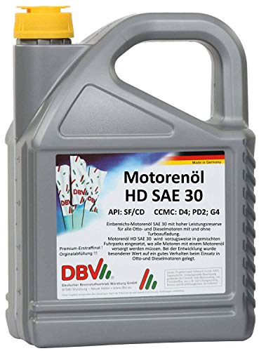 Motorenöl HD SAE 30 4 x 5-Liter-Kanne
