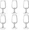 Secret de Gourmet - Lot de 6 Verres à Vin Viticole 21cl Transparent