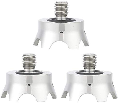 PUSOKEI 3 STK. Edelstahl 3/8 Zoll Füße, Stativ Einbeinstativ, Rutschfester Universeller 3/8 Zoll Gewinde Stativ Spike für für Gitzo
