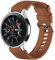 Mastten 22mm Cinturino Compatibile con Samsung Galaxy watch 46mm/Galaxy watch 3 45mm/Galaxy Gear S3 Frontier/Huawei Watch GT 2, Cinturino Braccialetto Sportivo in Morbido per Uomini Donne,MarroneScuro