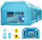 VEVOR Cabine Peinture Gonflable 6x3x2,5 m Tente Tunnel Pulvérisation Garage Tissu Oxford 210D PVC Souffleur Gonflage 680W Souffleur Ventilation 330W Tente pour Mécaniciens Automobile Pièces de Voiture