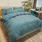 Poligino Housse de Couette 240x260 cm avec 2 Taies Oreiller 50x80 cm - Vert - Parure Lit 2 Personnes Microfibre