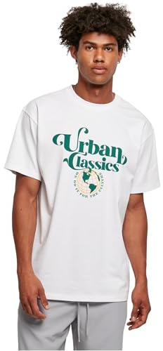 Urban Classics Herren Organic Globe Logo Tee White, XS