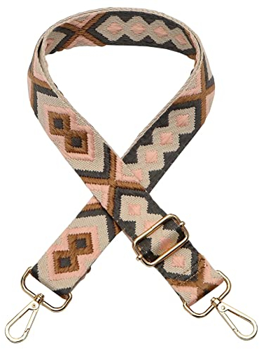 Verstellbarer Schultergurt Taschengurt Breit Schulterriemen Umhängegurt Herren Taschenriemen Damen Zubehör Tragegurt Längenverstellbarer für Schultertasche Tragetaschen und Handtaschen,C Gold Clasp