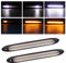Biqing 2PCS Striscia di Luci di Marcia per Auto 15.5CM,Universal Luci di Marcia Diurna a LED DRL 12V Bianco Flusso Sequenziale Indicatore di Direzione Ambra