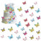 Silars Schmetterling Deko Torte Esspapier Schmetterlinge, 40stk Cake Topper Schmetterlinge Essbar Geburtstagsdeko Schmetterling, für Hochzeit, Geburtstag, Party Lebensmittel Dekoration