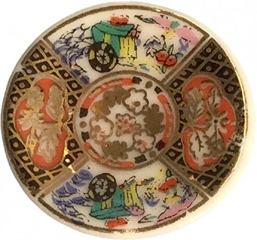 Melody Jane Casa de muñecas japonesa pintada placa decorativa miniatura accesorio de cocina 1:12