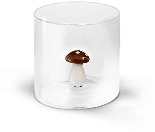 WD Lifestyle Bicchiere in vetro borosilicato in confezione regalo. Capacità: 250 ml Figura: Fungo
