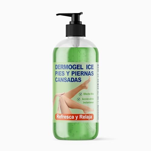 QKnatur - Gel Effet Froid Pieds et Jambes Fatigués, Gonflés ou Varices - 500 ml - Sensation de Soulagement et de Bien-être - Rafraîchissant, anti-inflammatoire et relaxant. stimule la circulation