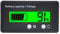VOKTTA Batterie Messgerät Meter mit Alarm DC 12V 24V 36V 48V 60V 72V 84V Front-Einstelltaste LCD-Display hintergrundbeleuchtet Batterie Kapazität Spannung Voltmeter Monitor(Grün)