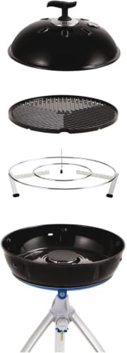 Barbacoa de gas portátil CADAC Grillo Chef 40 – 30 mbar – Parrilla | compacta con distribución uniforme del calor, Diseño ligero para camping, playa y picnics, Fácil de limpiar