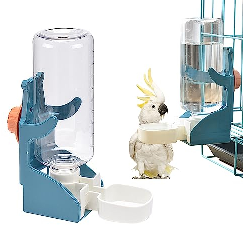 Canzoon Abreuvoir A Oiseaux Automatique Mangeoires Distributeur d'eau De Cage A Oiseaux Transparent Mangeoire Oiseaux Automatique pour Perroquet Petit Animal Utilisation d'alimentation