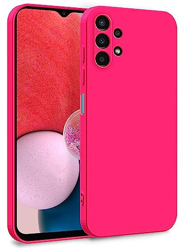 MyGadget Coque pour Samsung Galaxy A13 4G - Case TPU Souple & Soft avec Doublure Microfibre - Cover Protection Extra Fine & Légère Rose Foncé