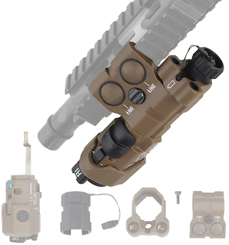 SIANKO MAWL-C1 Battery Box,Airsoft Hunting Shooting Gear,Modular Battery Case Lightweight Battery Mount Plug-in Battery Compartment storage (Tan)