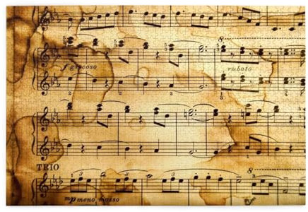 Music Note Print Print Jigsaw Puzzle 1000 Pieces Wooden Puzzle Gifts For Adult Family Wedding Graduation Gift Vertical Version