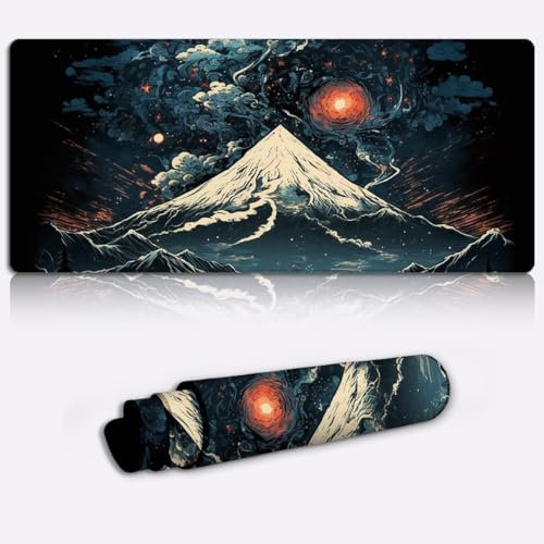 SIBREA Mount Fuji Gaming-Mauspad, ultrapräzises Gaming-Mauspad mit Perfekter Geschwindigkeit und Steuerungsfähigkeit, entwickelt für FPS-Spieler mit niedrigen DPI-Anforderungen, 15,7 x 35,4 Zoll