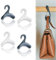 Zamety 4 Stück Taschenhaken, Taschenbügel, 11 x 4 x 11cm Taschen Haken Kleiderstange, Handtaschen Aufbewahrung für hängende Rucksack, Taschen, Schal, Krawatte（Weiß, Grau）