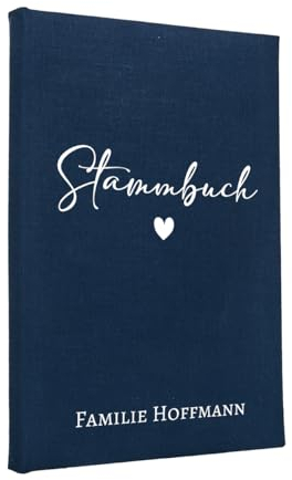 Hochzeitideal Stammbuch der Familie 'Tammy' Nr.302 inkl. Personalisierung (Dunkelblau, A5)
