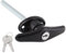 Qjaiune Truck Cap Locking T-Handles 1 Pack Camper Topper Lock, Camper Shell Locks and Keys T-Handle Canopy Replacement Lock, Black T Handle Garage Lock Blind Mount Locking T-Handle Leer Lock