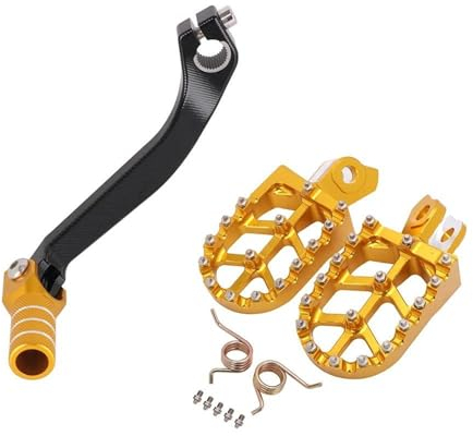 Fußrasten Motorrad Fuß Peg Fußrasten Fußstütze Shift-Shifter Hebel Pedal Für Suzuki Für RMZ250 Für RMZ 250 2010-2019 Fußrasten Motorrad (Größe : Satz)