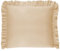 Balbina Kissenbezug 80 x 80 cm für Kinder & Babys, Kopfkissenbezug Baumwolle, für Kinderzimmer, Kinderwagen oder Kinderbett, Baumwoll-Kopfkissenbezug mit Rüsche & Reißverschluss, Beige