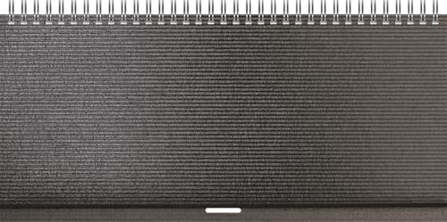 BRUNNEN Querterminbuch Modell 870 (2025), 1 Seite = 1 Woche plus 1 Seite für Notizen, 285 × 120 mm, 128 Seiten, Karton-Einband, schwarz