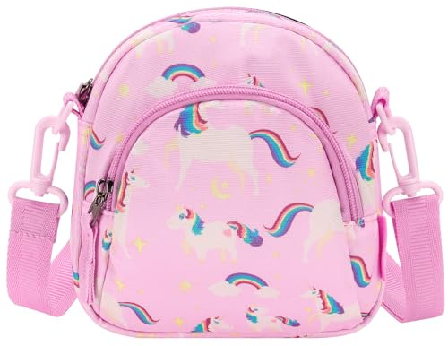 Choco Mocha Kinder Umhängetasche Mädchen Handtasche Kleine Süße Umhängetasche Mädchentasche Kinderhandtaschen für Mädchen Crossbody Taschen mit Verstellbarem Gurt für 2 3 4 5 6 7 8 Jahre