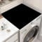 Odot Housse de Machine à Laver Top 60x60cm Couleur Unie, Antidérapant Housse de Machine à Laver pour Machine à Laver ou Sèche-Linge Buanderie Réfrigérateur Cuisine (Noir）