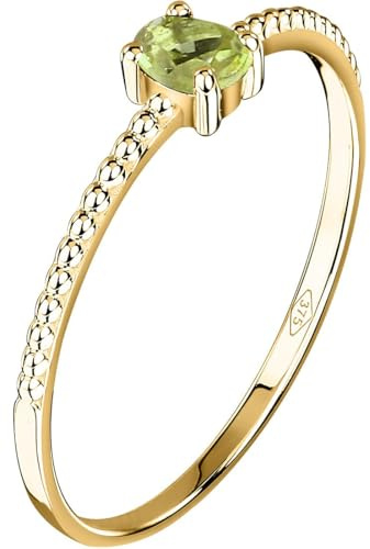 CHRIST Damen-Damenring 1 Farbstein 52, Gelbgold, Grün 32031060