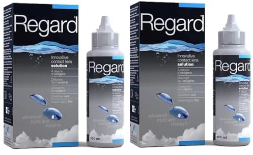 Avízor Regard 2x100ml - Solution for Cleaning, Disinfecting, and Rehydrating Contact Lenses - Preservative-Free - Oxygen-Based Cleaning - Travel Format