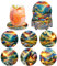 MOGTAA 6 STK Diamond Painting Untersetzer mit Halter, Diamond Painting Landschaft, Diamant Malerei Set Bilder Erwachsene Kinder, DIY Diamant Tassenuntersetzer mit Kork, für Home Dekor