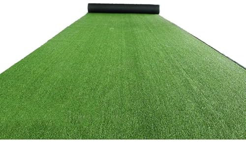 Kunstrasen Rasengitter Kunststoff Outdoor Kunstrasenmatte Höhe 20mm Und 30mm Rasenteppich Balkon Simulation Rasenteppich Mit Drainage Hochdichte Kunstgräser Wetterfest Teppich(Höhe: 20mm,100x400cm)