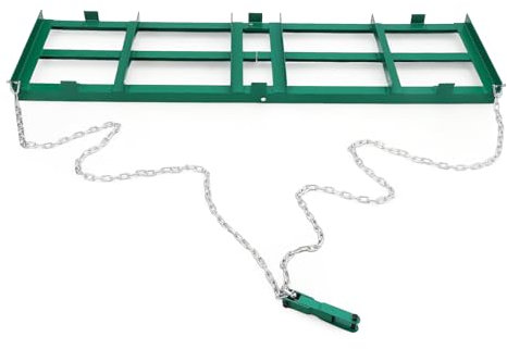 Hipicute Rasen-Nivellierharke und Einfahrt-Schleppegge, 122 cm, Robustes Abschleppwerkzeug mit 122 cm verstärkter Kette, für ATV, UTV, Traktor, Rasenmäher, Kies, Erde, Hof und Landschaft