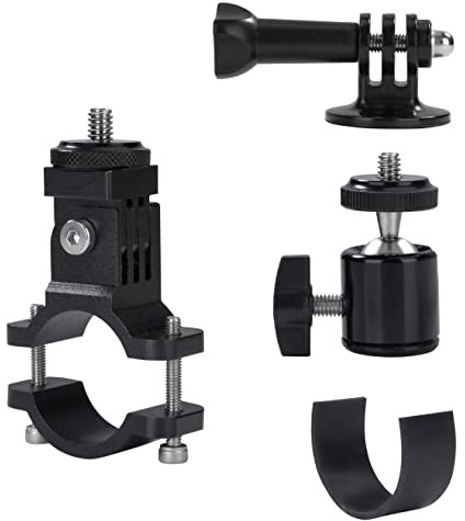 Tunejoy Bicycle Action Cam Mount 360 Rotation Bike Motorcycle Handlebar Mount Aluminum Camera for GoPro Hero 6 7 8 9 Session