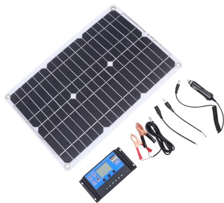 POPETPOP Chargeur Solaire Chargeur De Batterie Automobile Chargeur De Batterie Rechargeable Panneau Solaire Portable Chargeur De Batterie Pour Voiture Cargador De Rechargeables Black