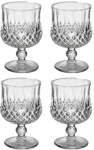 VINTORKY Gläser Set 4 Stück Weingläser Aus Kristall Weingläser Mit Kurzem Stiel Martini Portweingläser Cocktail Margarita Hausbar Saftglas Coktail Gläßer Water Glasses Wasserbecher Aus Glas Glasbecher