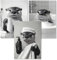 XELLENZ - Badezimmer Deko Bild, 3x DIN A4 Poster ohne Rahmen – Lustige Wanddeko Badezimmer | Minimalistische Baddeko, Hochwertiger Druck, schwarzweiß Bilder WC Toilette (Otter | 21x30 cm | 3er Set)