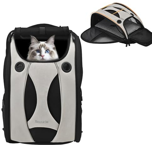 Beuniclo Katzentragerrucksack für kleine Haustiere, Reisetasche, bequemer täglicher Tragerucksack, geeignet für Katzen/kleine Hunde, Chihuahua, Hamster, Kaninchen, kleine Haustiere