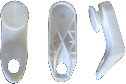 GANCI SCORREVOLI RINFORZATI per Tende Con Binario estensibile a Ricambio tenda in plastica Bianchi SCORRITENDA americano UNIVERSALI ORIGINALE VALIANT STANLEY SWISH KIRSH ACRIMO PEZZI 50 (100)