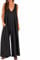 AOWVUTS Salopette Donna Casual Baggy Jumpsuit Estiva Tuta Allentata Senza Maniche Overall Sciolto Gamba Larga Pantaloni Taglie Forti Comoda Pagliaccetto con Tasche