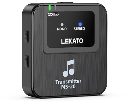 LEKATO MS-20 2.4G Wireless In-Ear Sistema di Monitoraggio Trasmettitore (Modello senza porta di ricarica sulla base)