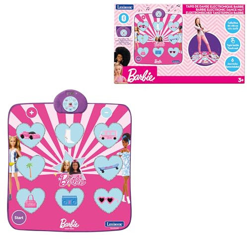 Lexibook, Barbie, Elektronische Tanzmatte, pink, DM10BBLXB | Bluetooth, beleuchtet, 6 Spielmodi, pink