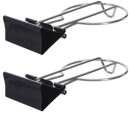 SHINYPASING 2pcs Clip-on Cup Holder with Long Tail Clamp for Desk Side Water Bottle and Mug, Removable Desk Edge Beverage Stand for Home Office Use