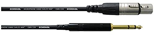 Cordial, CFM 1.5 FV Cavo Bilanciato, XLR Femmina/Jack TRS REAN 1,5 m, nero