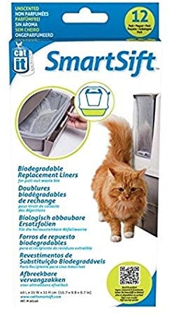 Catit biologisch abbaubare Einlagen für die Catit Smart Sift Katzentoilette, 40 x 25 x 22cm, 12er Pack